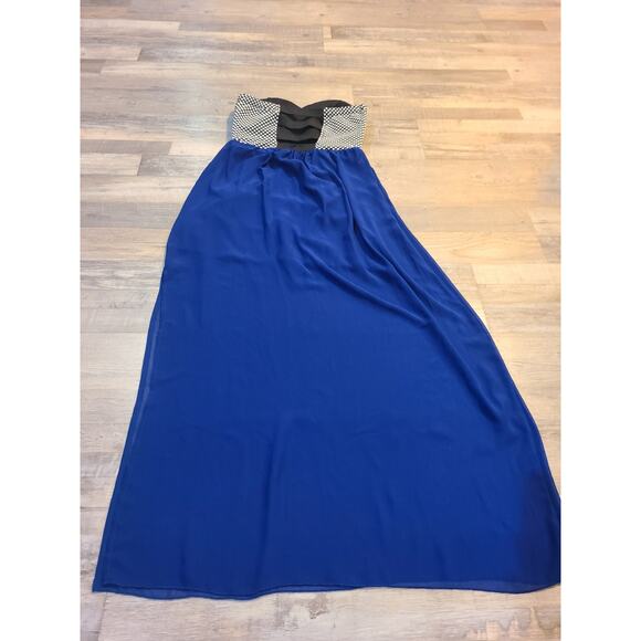 Sweet storm large women's strapless formed bust sheer skirt maxi dress - Picture 5 of 10